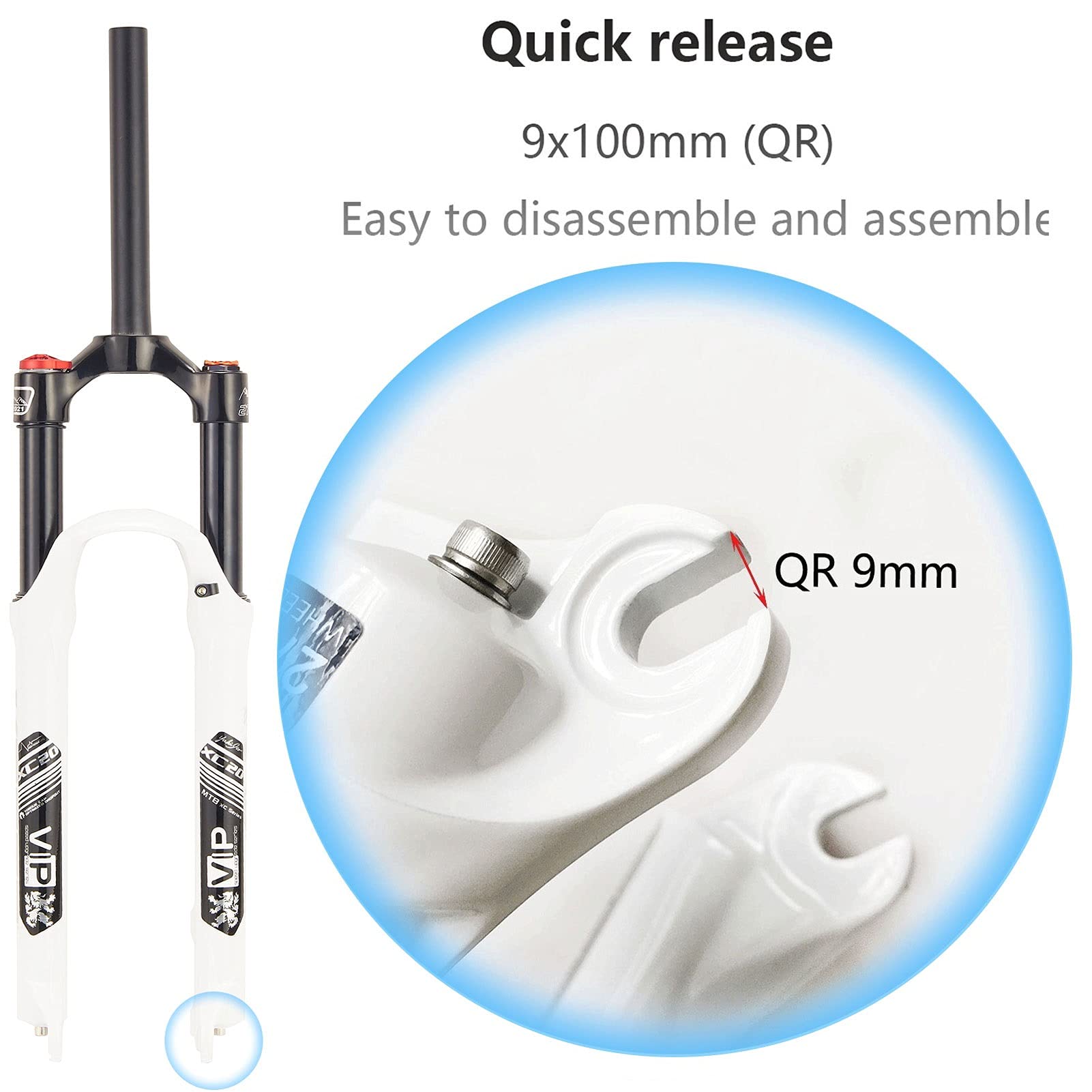 VOYAGE 100 MM 26 pouces VTT fourche vélo VTT fourche à suspension avant VOYAGE 100 MM 26 pouces VTT fourche vélo VTT fourche à suspension avant