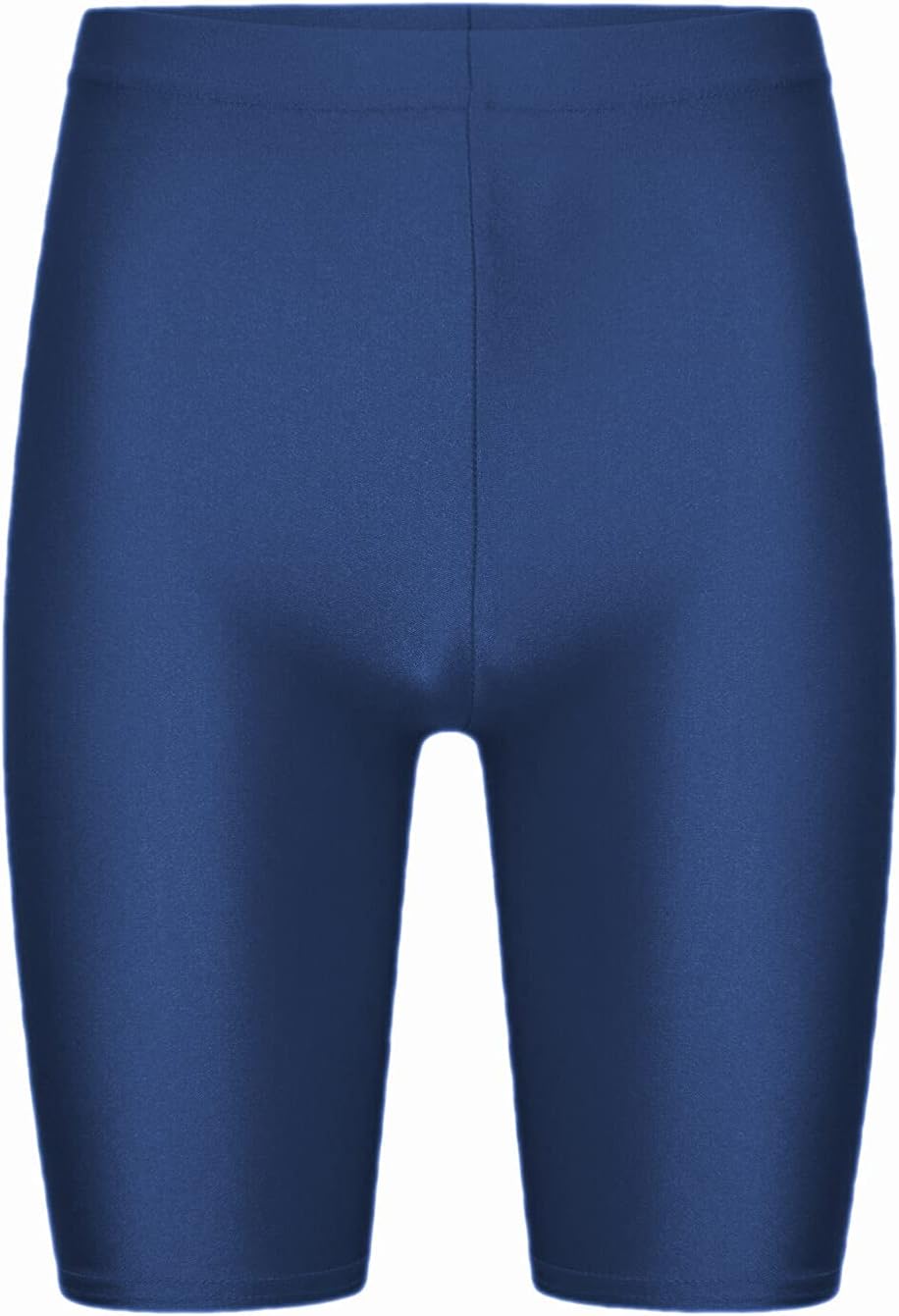 Kids Nylon Dancing Shorts Unisex Lycra Stretch Cycling Shorts for Girls Boys Plain Knee Length School P.E. Gym Shorts Soft Activewear Uniform Ages 3-13 Years