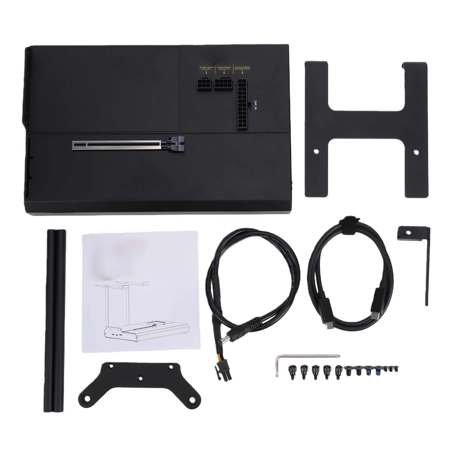 Cryfokt Externes GPU-Dock, Dual 5 und OCuLink PCIe 4.0 X4 64 Gbit/s GPU-Dockingstation, Externes -Gehäuse mit PCIe X16-Steckplatz für Gaming-Videobearbeitung und 3D-Rendering