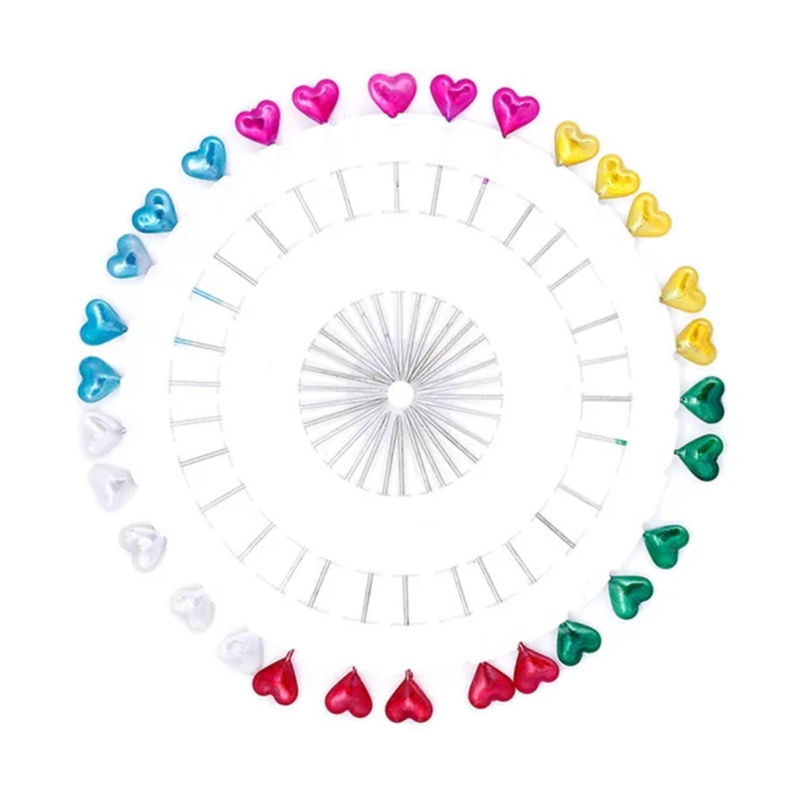 Sewing Pins 300pcs Colorful Needles Leaf Heart Stitch Straight Push Sewing Pins Positioning
