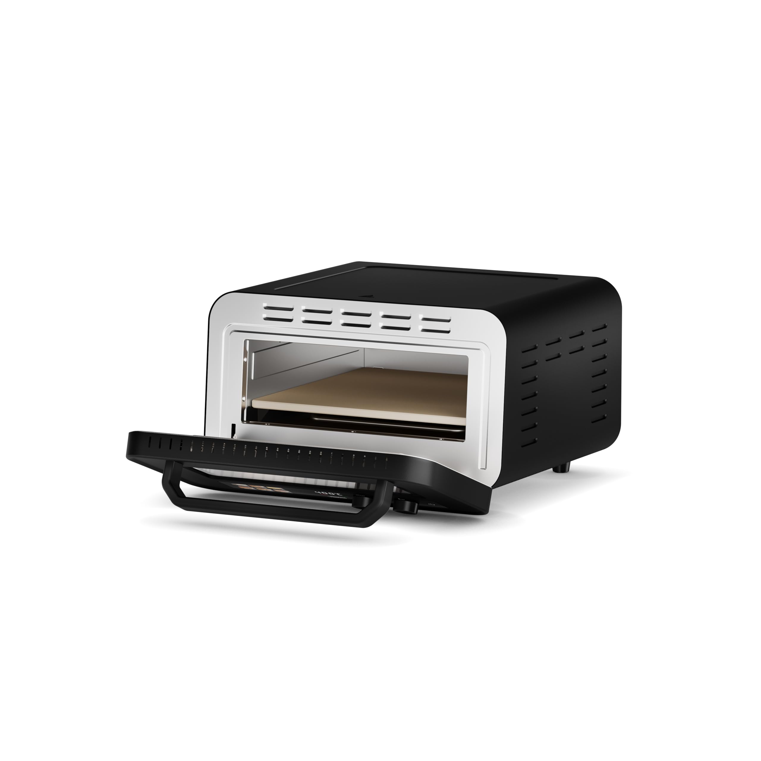 Princess Pizza Oven Pro Max, 15 l, 400°C, 2100 W, cyfrowy panel sterowania, kamień do pizzy i łopata, grzałka górna/dolna, timer, zimne drzwi, kompaktowy i przenośny, wewnątrz/na zewnątrz, 112780