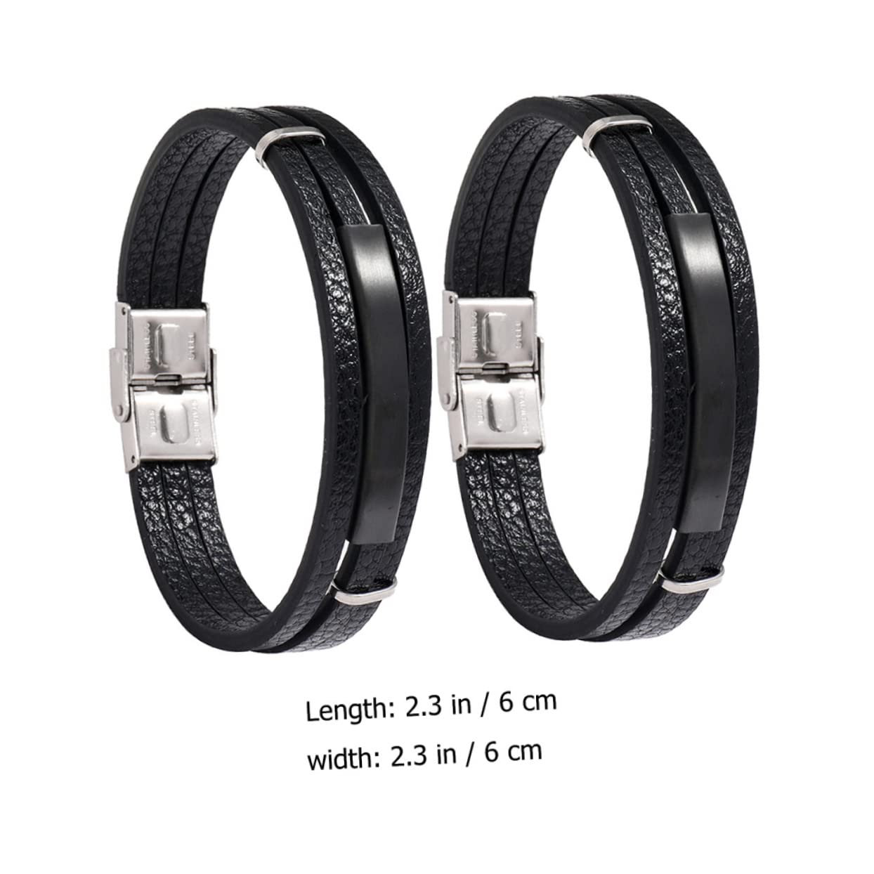 POPETPOP 10pièces Bracelet Cuir Pour Homme Lot De Design Multi-couches Décoration Élégante Pour Poignet Pours Fêtes Occasions Spéciales