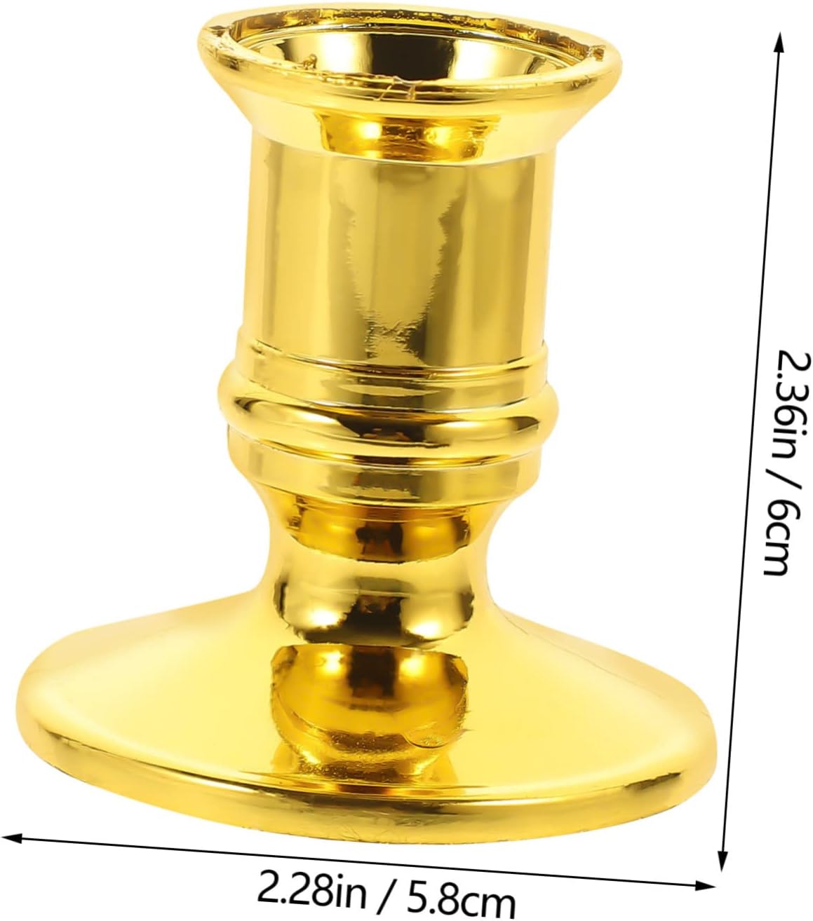 20Pcs Plastic Candle Stick Holders Traditional Dinner Candlestick Base for Pillar Candles for Home Wedding Party and Event Decorations