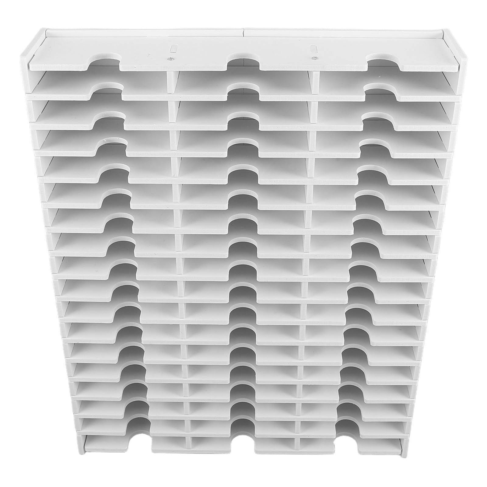 Organizador de Sellos de Pvc 51 Ranuras, Blanco, Elegante