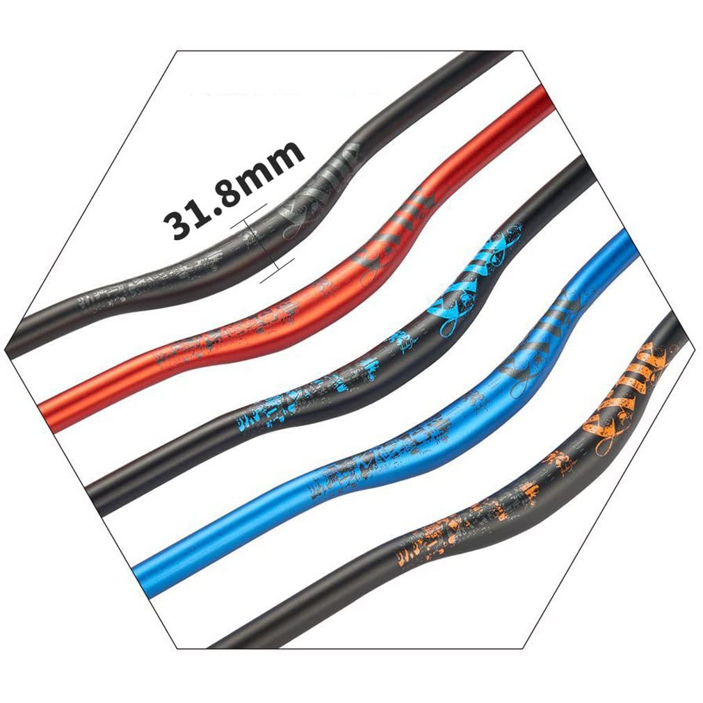 Guidon VTT 31.8mmm Riser Bars 780mm Extra Long VTT Guidon Rise 50mm Guidon en Alliage D'aluminium DH XC AM FR (Color : Black Gray 780mm)