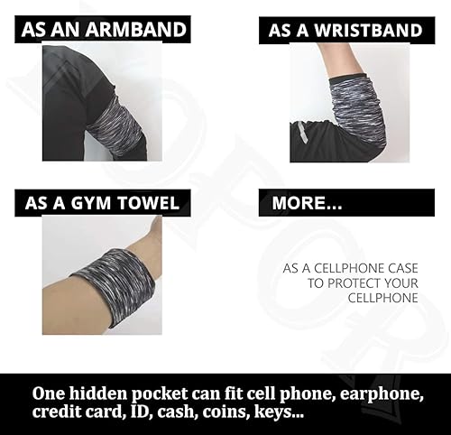 Miniatura 5 de Brazalete pequeño para llaves de teléfono celular, auriculares, Airpod con bolsillo oculto, funda protectora para teléfono, bolsillo para