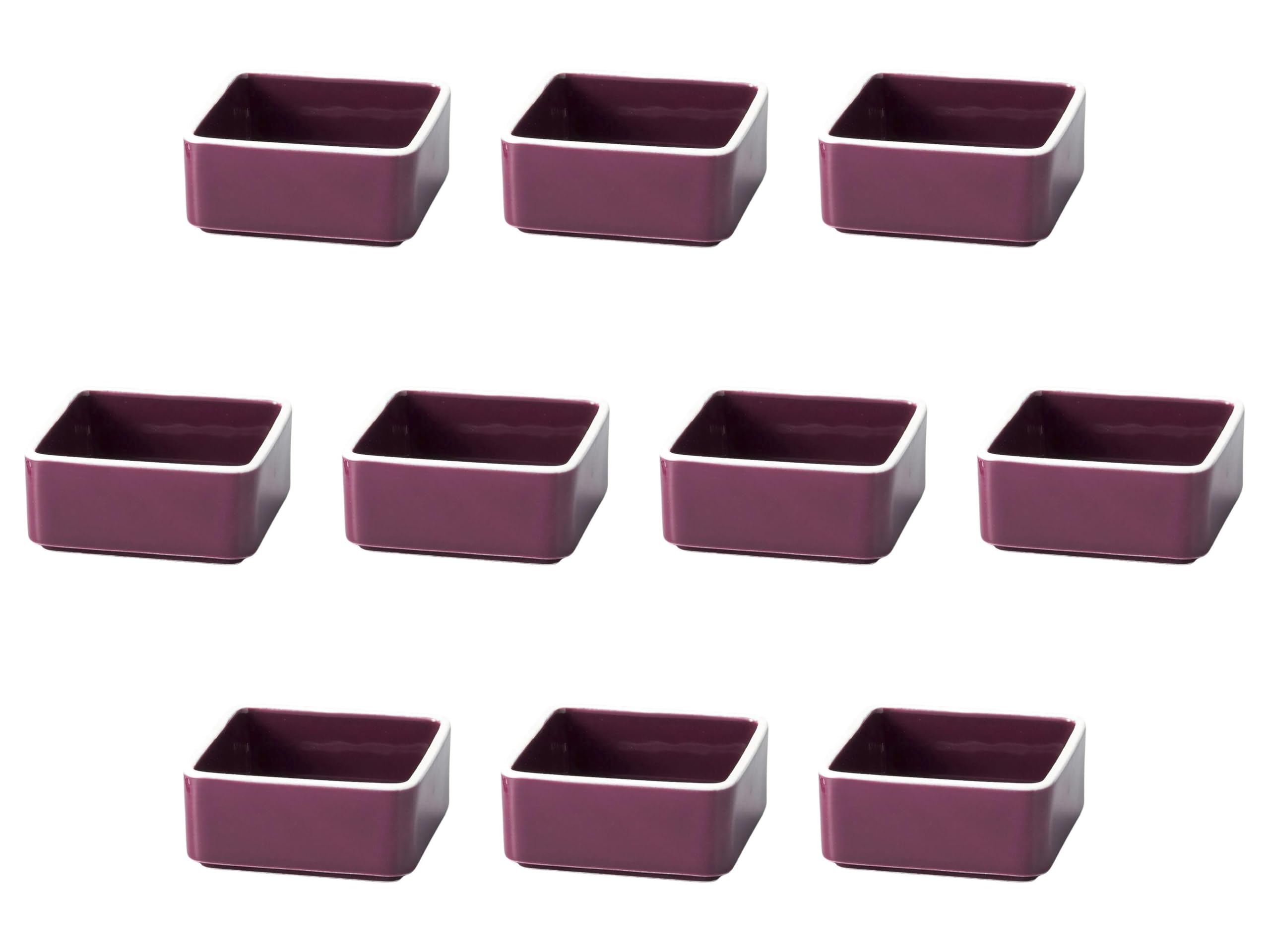 Set of 10 Purple Tea Bag Box [3.2 x 3.2 x 1.4 inches (8.2 x 8.2 x 3.5 cm) | Setomonohonpo
