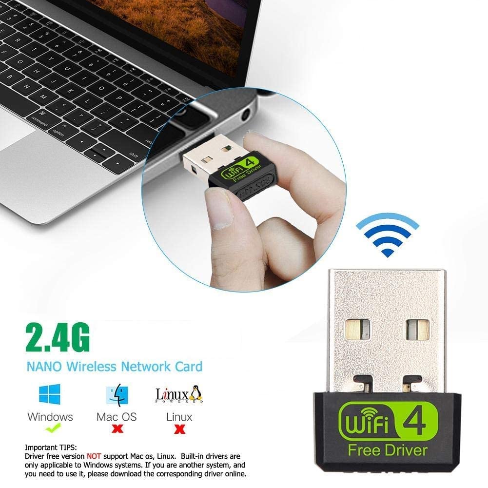 XIKKART USB WiFi Adapter for PC,Laptop 150-1200Mbps,Wireless Network Receiver Dongle for Windows Desktop ..Driver Free (Plug and Play) (>NOT Support to DVR, HDTV, Set Top Box) >>Not Support BLUTOOTH