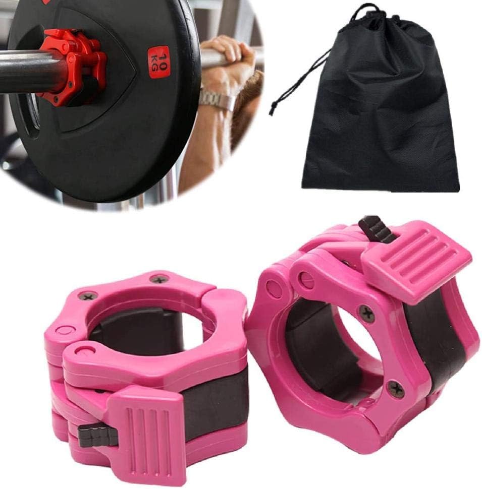 Barbell Clamps Olympic Bar Collars 2 Inch Quick Release Barbell Lock Clamp Locking Standard Bar Weight Plates Collar Clips for Workout Weightlifting Fitness Training Bodybuilding