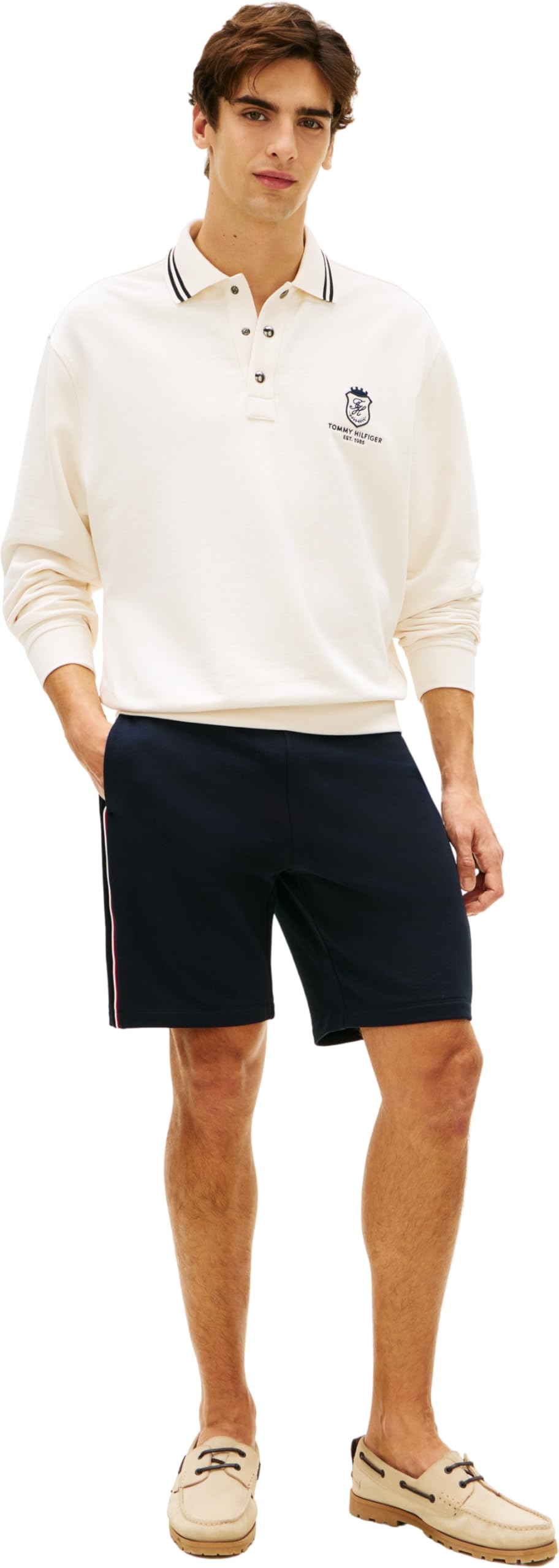 Tommy Hilfiger Global Stripe Sweatshort Mw0mw42883 - Spodnie dresowe Mężczyźni