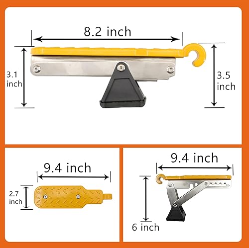 Miniatura 6 de Escalón de puerta de automóvil, 7 ángulos extra largo para acceso al techo del automóvil, soporte para ambos pies, pasador de puerta de techo,