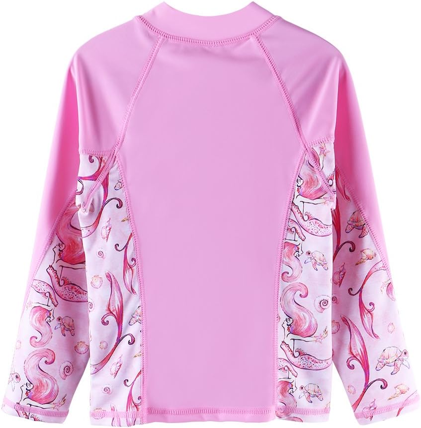 Girls Rash Guard 3-Piece Swimsuit Set UPF 50+ UV Surfing Sunsuit Jacket+Bikini +Bottom Kids Summer Beach Bathing Suit