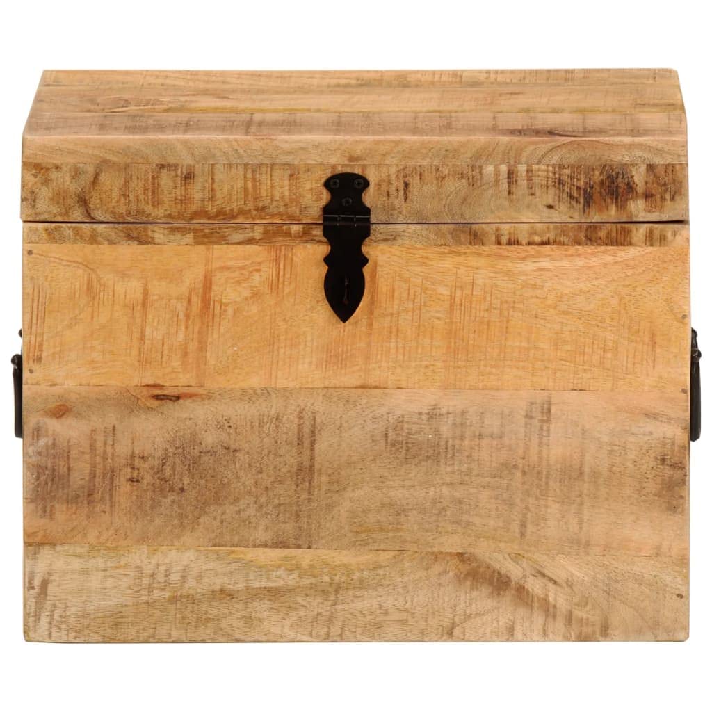 vidaXL Boîte de Rangement, Coffre à Outils avec Couvercle, Bac de Rangement, Organisateur de Salon Chambre, Industriel, Bois Massif d'Acacia