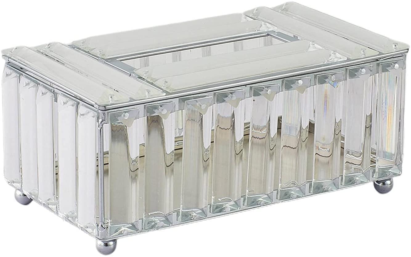 Dozownik Serwetek Modern Style Crystal Tissue Box Goldholder, 23x13x10cm / 9.06x5.12x3.94 cal Toaletki i Restauracji(Champagne)