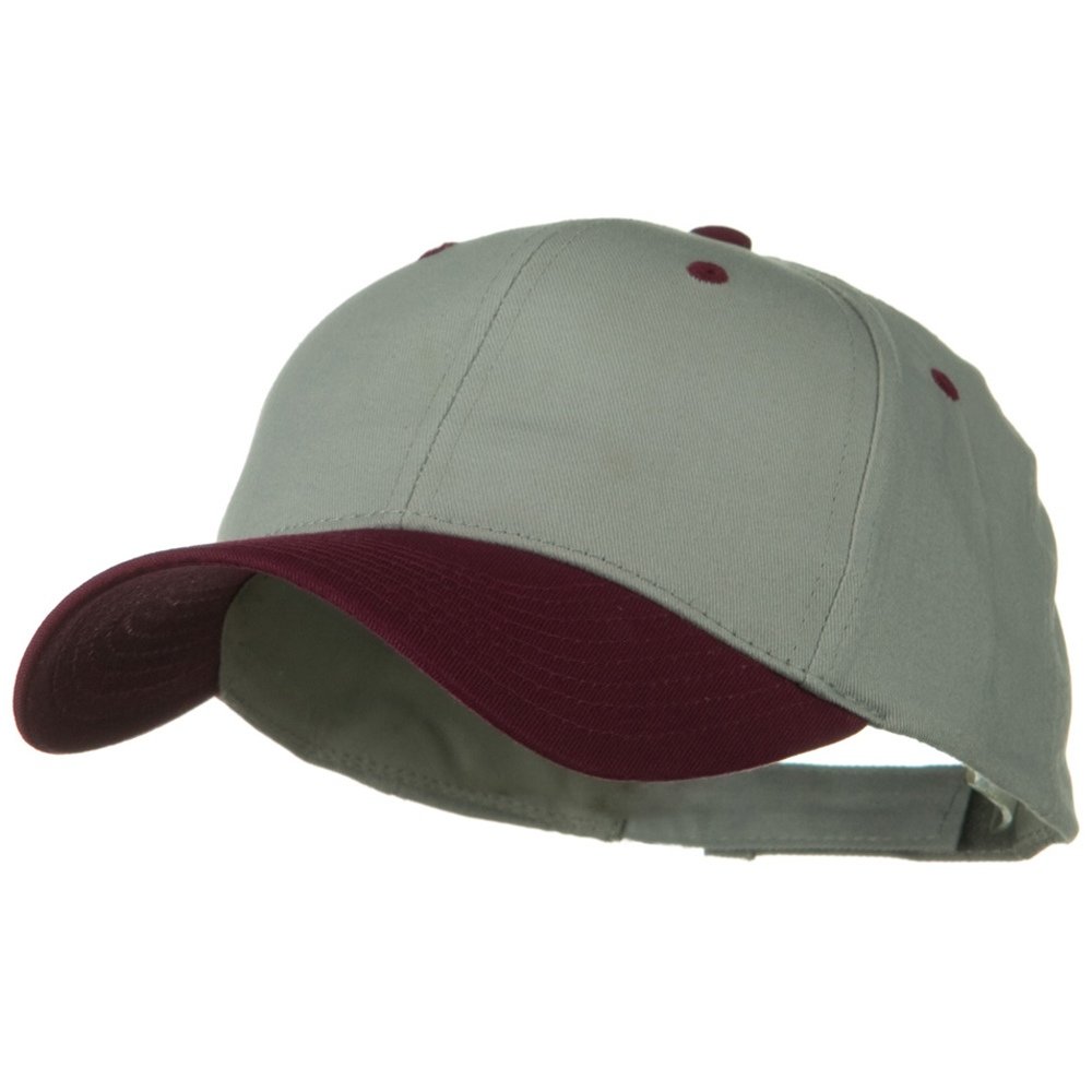 Otto Caps Two Tone Cotton Twill Low Profile Strap Cap - Maroon