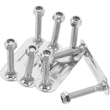Mikikit 4Pcs Roller Skate Plate Mount Kit with Shock Absorbing Hardware, Stainless Iron Double Row Four Wheels Bracket for Indoor Outdoor Skating for Men and Women