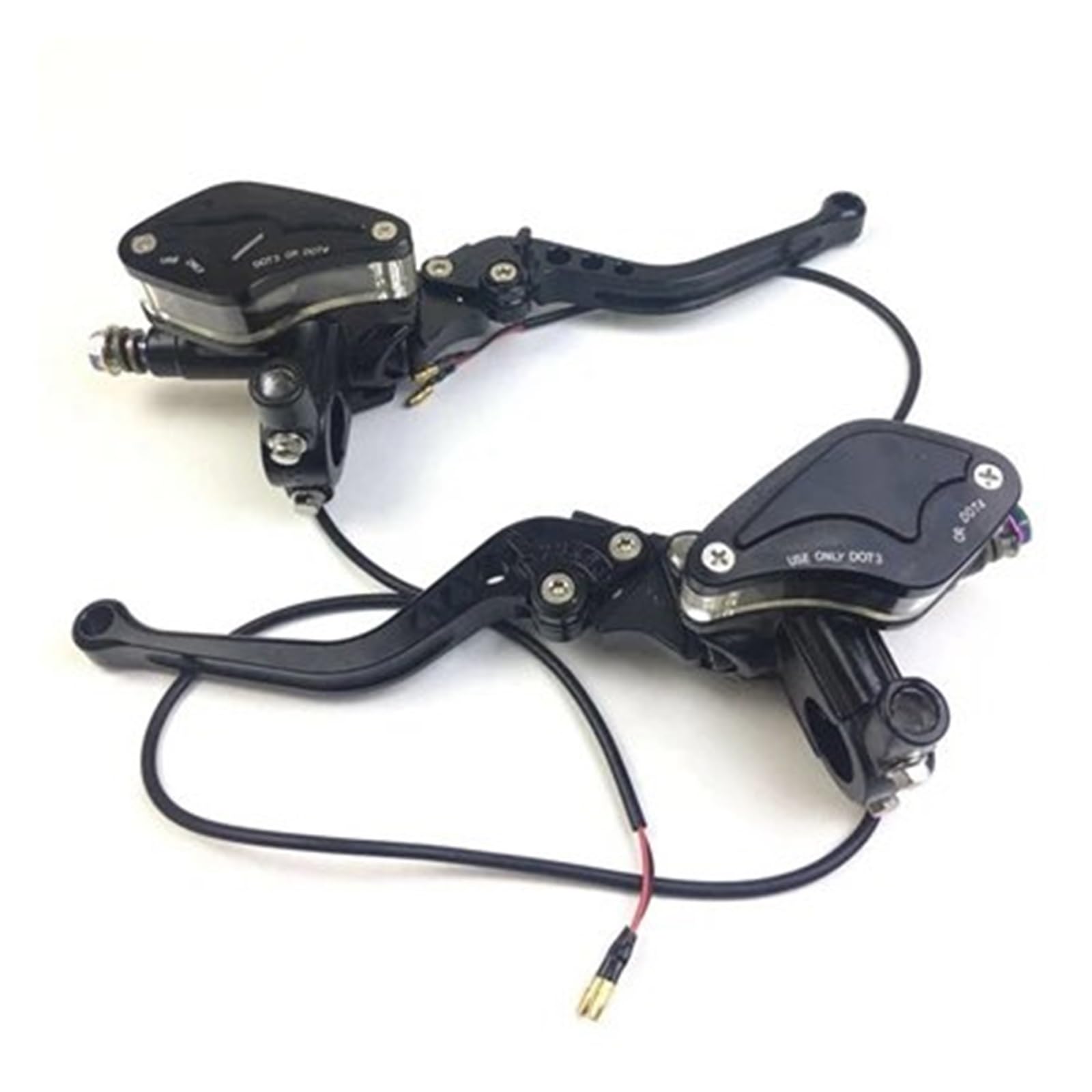 Hguvsjd 22mm Universal Motorcycle Clutch Master Cylinder Pump Brake Reservoir Levers Hydraulic Lever Motorcycle Brake Lever(Black 1 Pair)