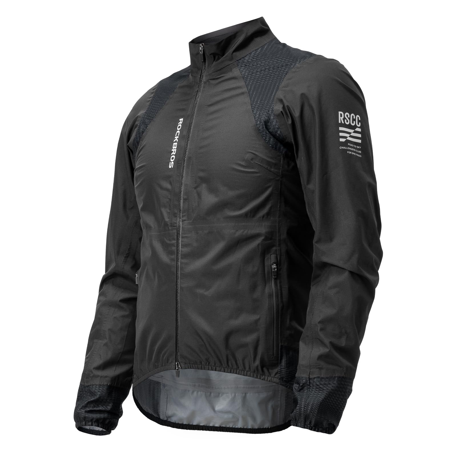 ROCKBROS Men's Cycling Rain Jacket Waterproof Running Bike Windbreaker Lightweight Jacket for Outdoor Sports