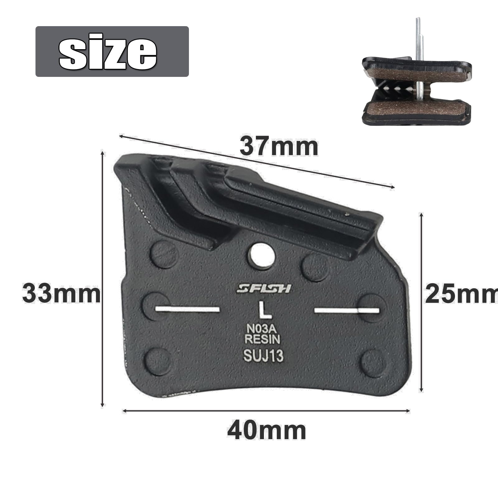 Plaquettes De Frein à Disque Vélo J03A/J02A - Compatibles Shimano M9000, M8000, M7000 Et Autres - 39x36.5 Mm, 22 G - 5