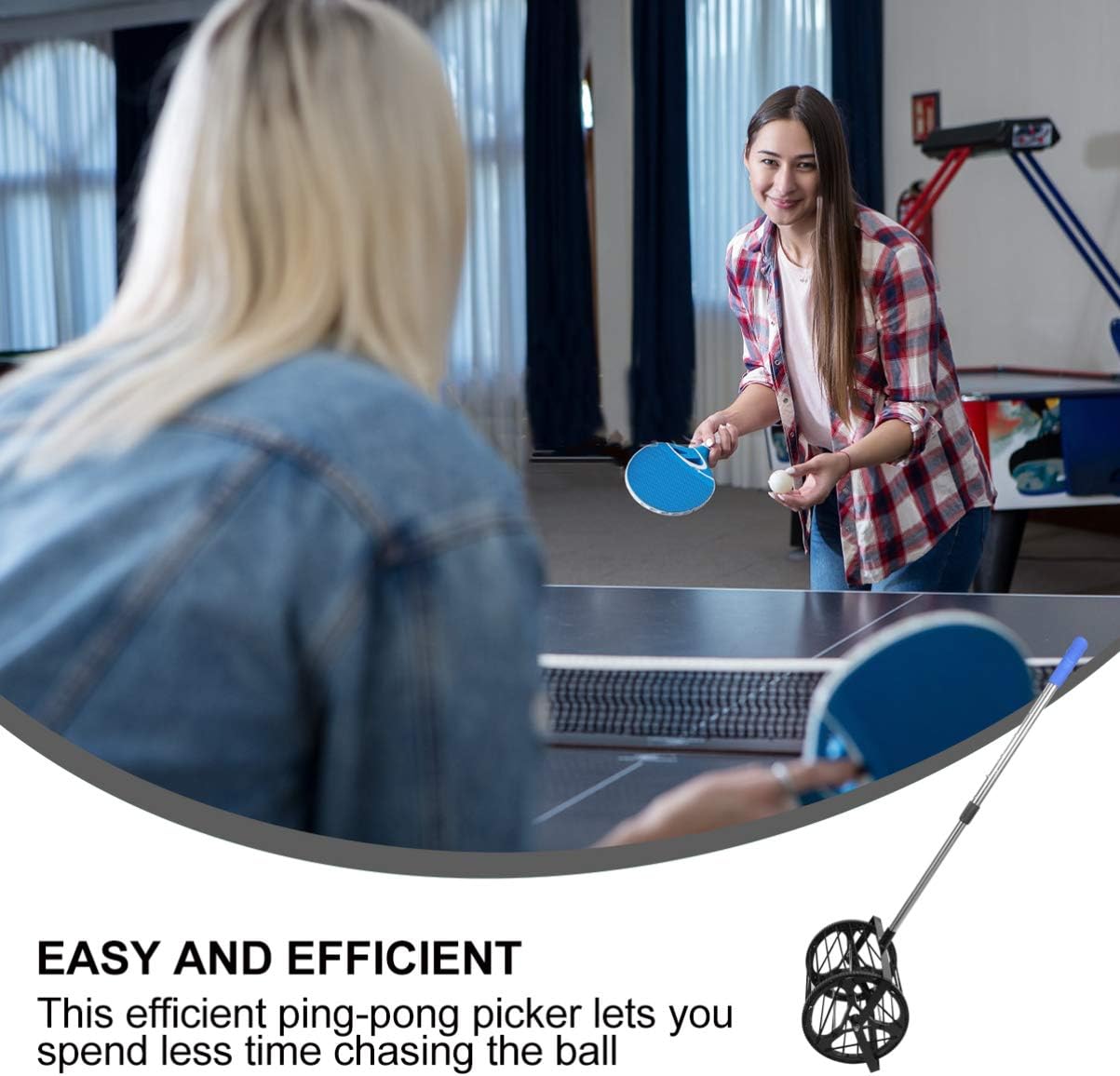 1Pc Drum Type Table Tennis Ball Picker Efficient Tennis Ball Retriever Holds Balls Lightweight Portable Design for Easy Use Court