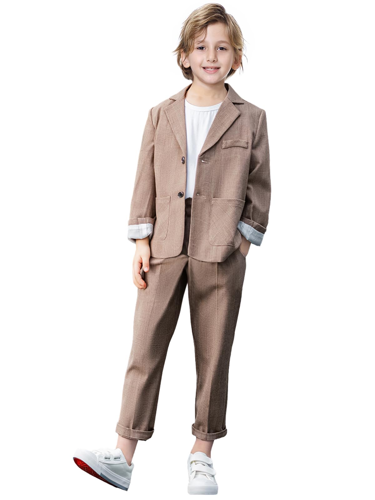 LOLANTA Jungen-Freizeitanzüge, Hochzeits-Outfits, 2-teiliges Gentleman-Blazer und Hose, Set