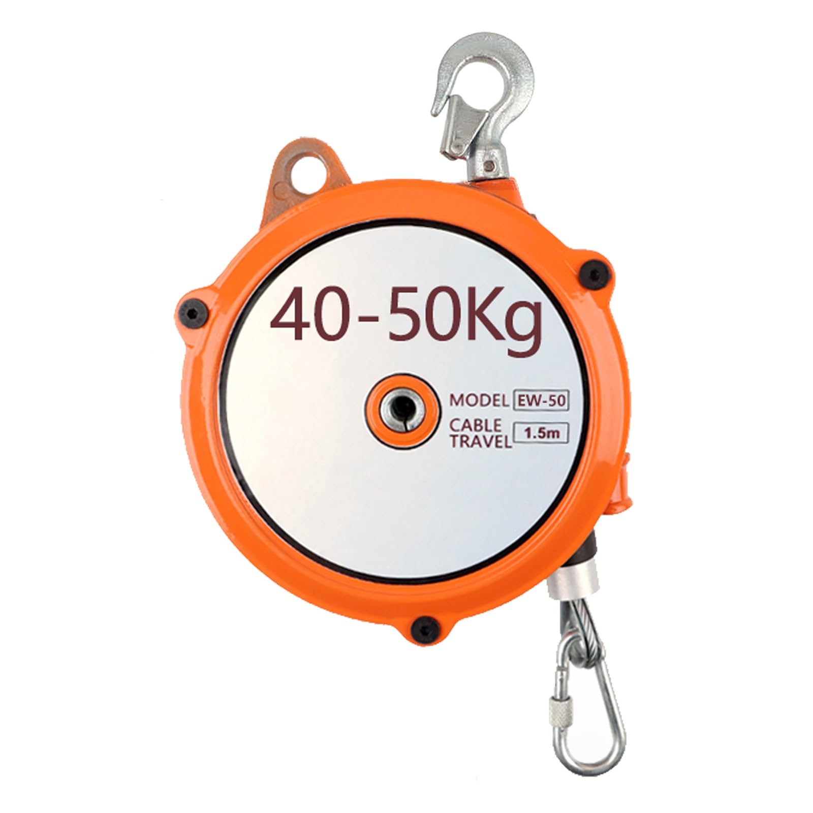 WEKONUMEX Retractable Spring Balancer, Spring Balancer Tool Holder 1.5m Wire Rope Hook For Workshop 1-60kg(40-50 Kg)