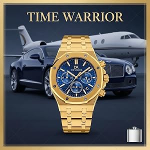 【洋書】time in gold Amazon.com: TIME WARRIOR Men's Watches DA Royalty Gold Luxury