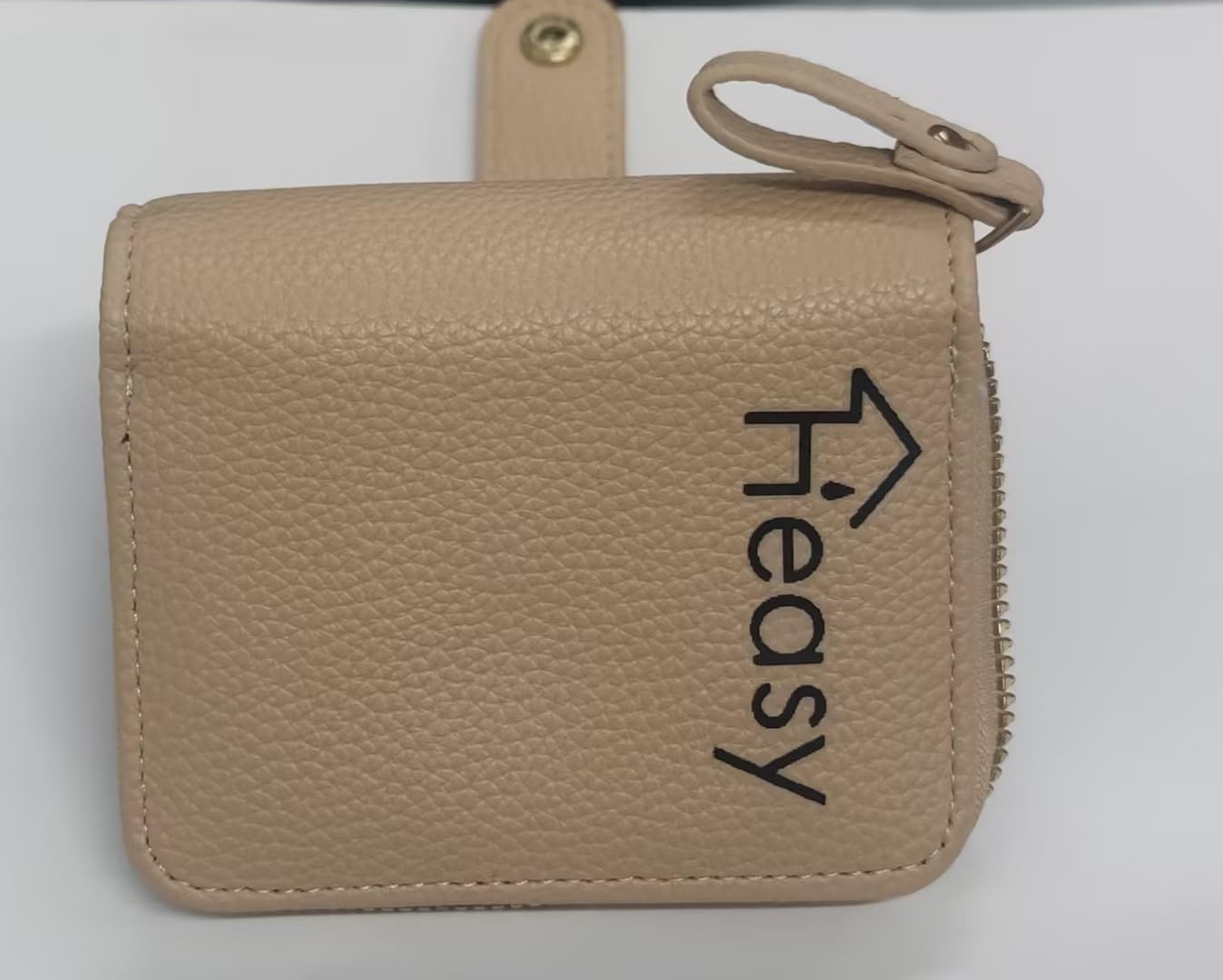 Heasy Small Credit Card Holder for Women, RFID Blocking Leather Credit Card Holder, Minimalist Zipper Coin Purse for Women, Girls