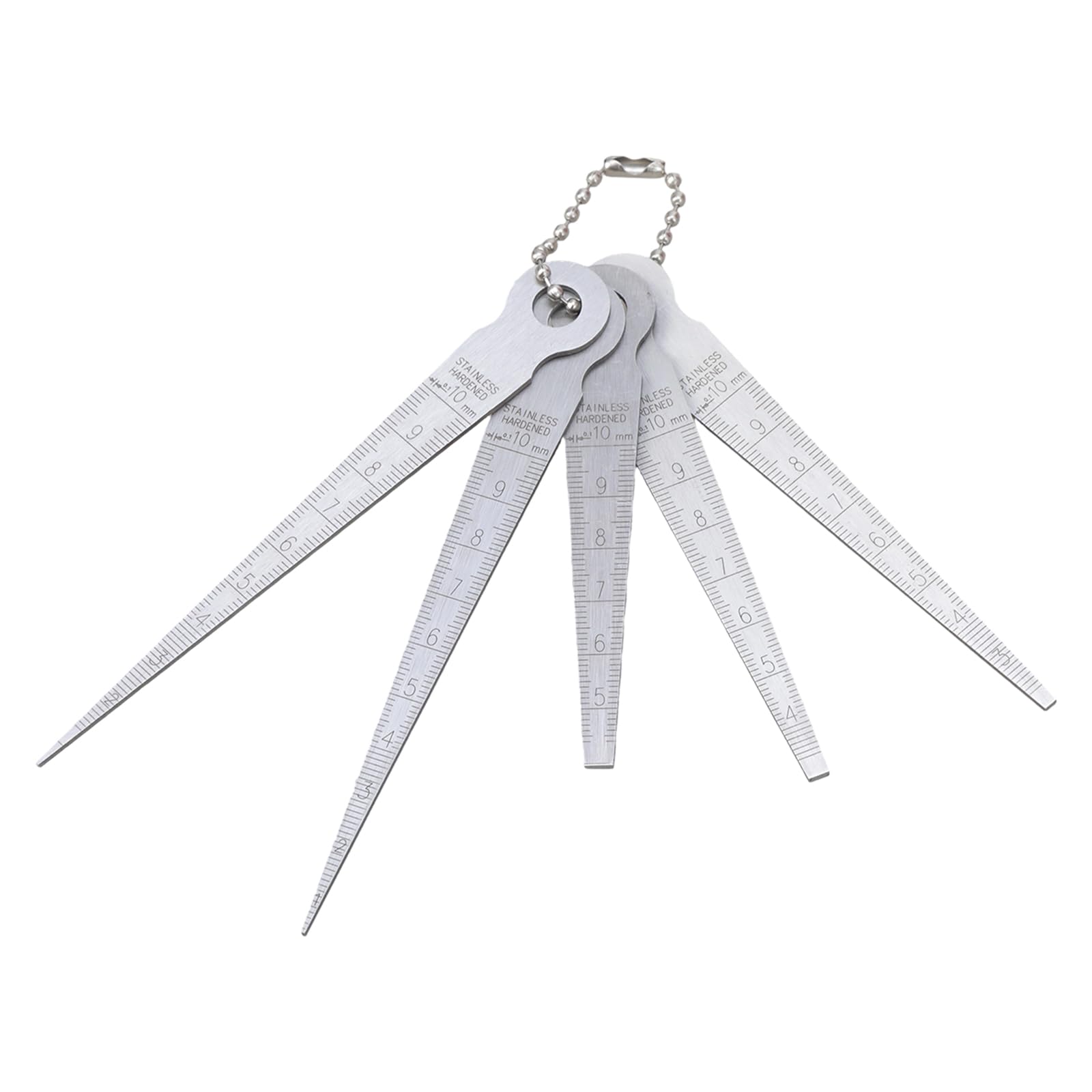 5 Piece Steel Feeler Gauges Set Precisions Space Measuring Tool with Clear Scale for Welding & Mechanical Inspection Steel Feeler Gauges