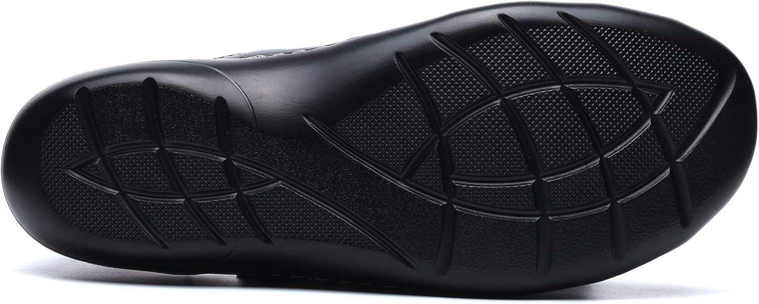 Irrefour Women's Classic Genuine Leather Casual Loafer Cute Slip-On Fashion Closed Toe Flat Sandal Comfy Work Sandal Everyday Walking Shoe - Image 9