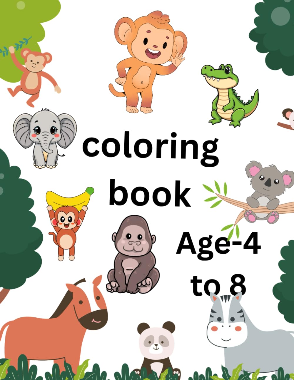 Big Book of Colouring: Animals – 60 Easy and Fun Animal Coloring Pages for Kids Ages 4–8 | Big, Bold, and Simple Designs for Preschoolers: 60 Easy and Fun Animal Coloring Pages For Kids Ages 4–8