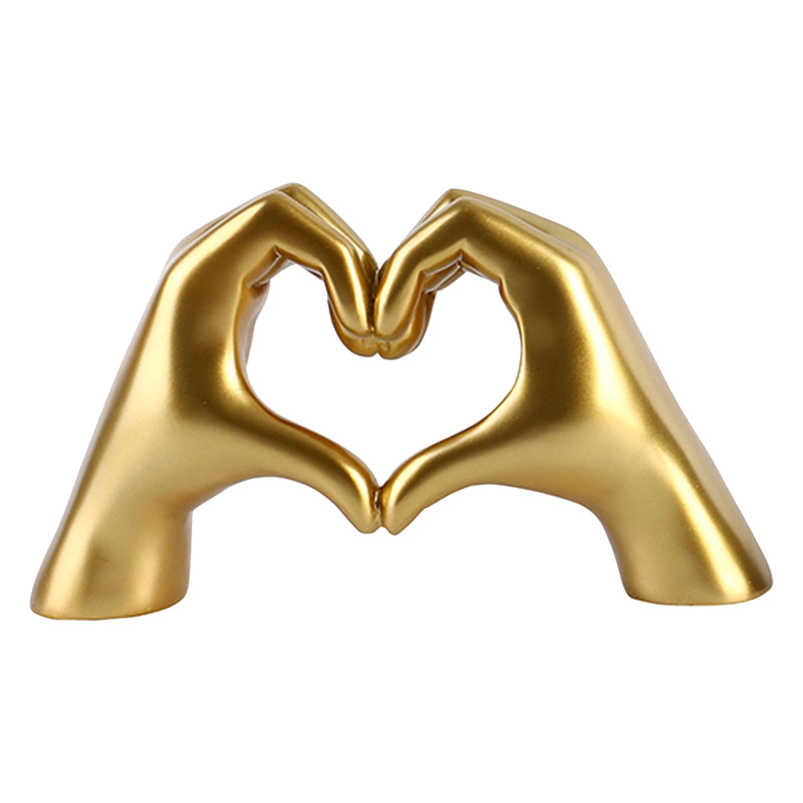 Vllold Escultura de gesto de amor de manos, escultura de resina en forma de corazón, decoración de gestos de amor, adornos de decoración de amor, expresión de agradecimiento y amor