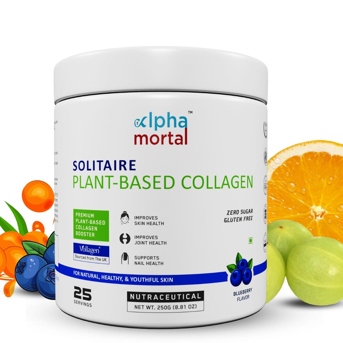 See full amazon price history chart for Alpha Mortal vegan collagen supplement for Women & Men | Type I, II | Hydrolyzed Collagen with Biotin, Vitamins C,E | For Healthy Skin, Joints & Muscles | Sugar Free, Gluten Free | 250 gms (Blueberry) Alpha Mortal vegan collagen supplement for Women & Men | Type I, II | Hydrolyzed Collagen with Biotin, Vitamins C,E | For Healthy Skin, Joints & Muscles | Sugar Free, Gluten Free | 250 gms (Blueberry) (B0BSNXWQXQ) Amazon Price History, Amazon Price Tracker