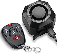 WSDCAM 110dB USB Rechargeable Bike Alarm with Remote - Adjustable Vibration Anti-Theft Sensor for Motorcycle Ebike Scooter Car Trailer