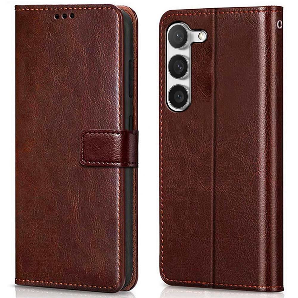WOW IMAGINE Shock Proof Flip Cover Back Case Cover for Samsung Galaxy S23 5G (Flexible | Leather Finish | Card Pockets Wallet & Stand | Chestnut Brown) (B0BTHYM5BD) Amazon Price History, Amazon Price Tracker