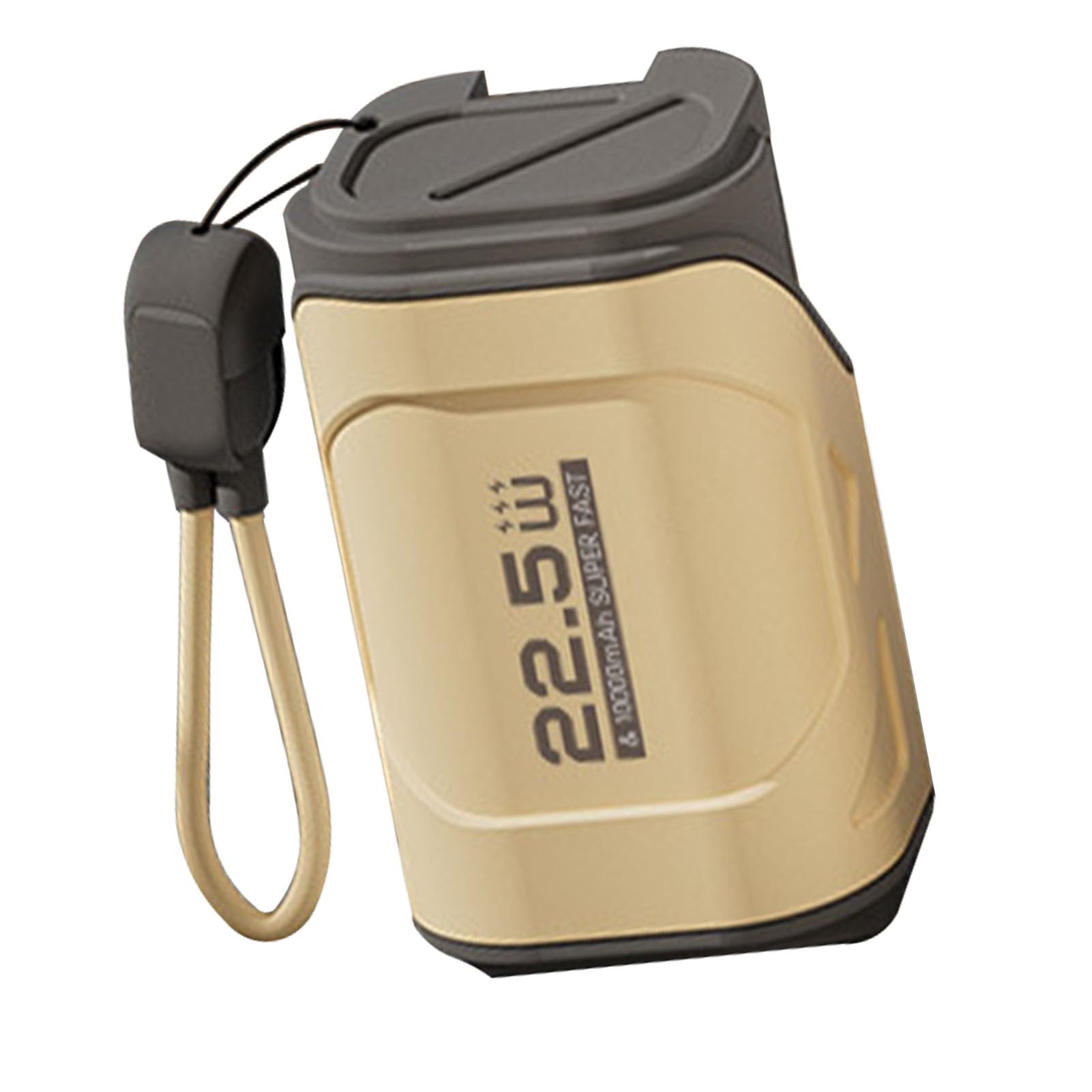 Power Bank da 10000 MAh con Presa a Muro CA e Cavo di Ricarica Portatile a Ricarica Rapida per Dispositivi IOS Batteria Esterna Compatta da Viaggio per L'uso OnTheGo (Giallo del deserto)