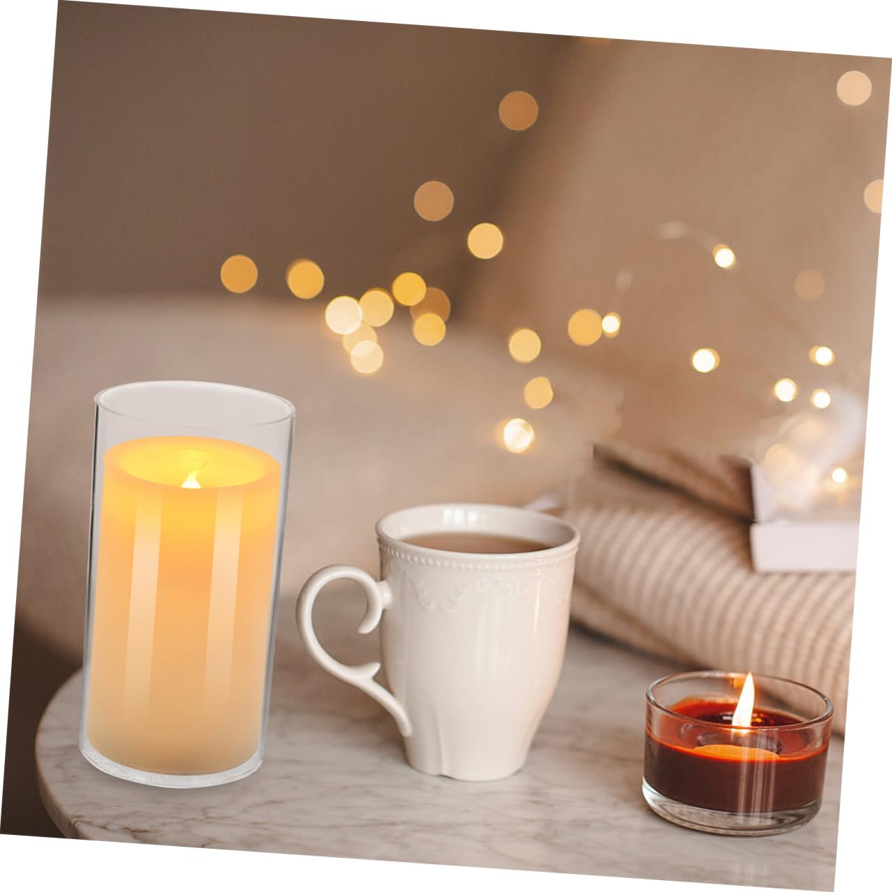 4pcs Glass Candle Covers Windproof Candle Holders for Home Restaurant Cafe Chic Chimney Shades for Romantic Atmosphere for Table Centerpieces