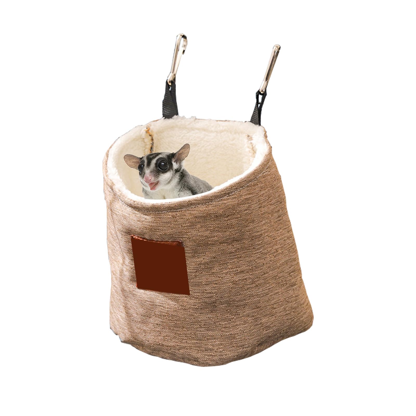 FiboPawer Sugar Glider Sleeping Pouch,Cage Hanging Bag,Warm Cage Accessories & Toys for Sugar Gliders, Guinea Pigs, Ferrets, Hamsters, Sack Swing