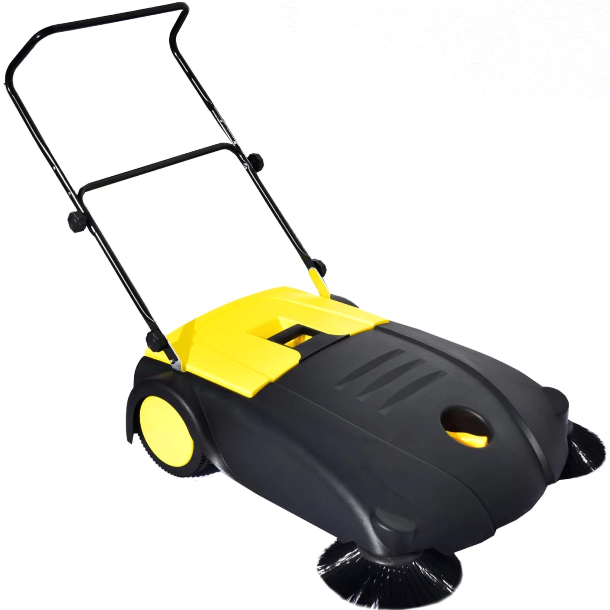 Syntrox Germany Kehrmaschine Headus Breite 80 cm & 2 Kehrbürsten, Gummiriemenantrieb, Effiziente Reinigung, Schmutzbehälter 40 l, Hochwertiges Kunststoffgehäuse