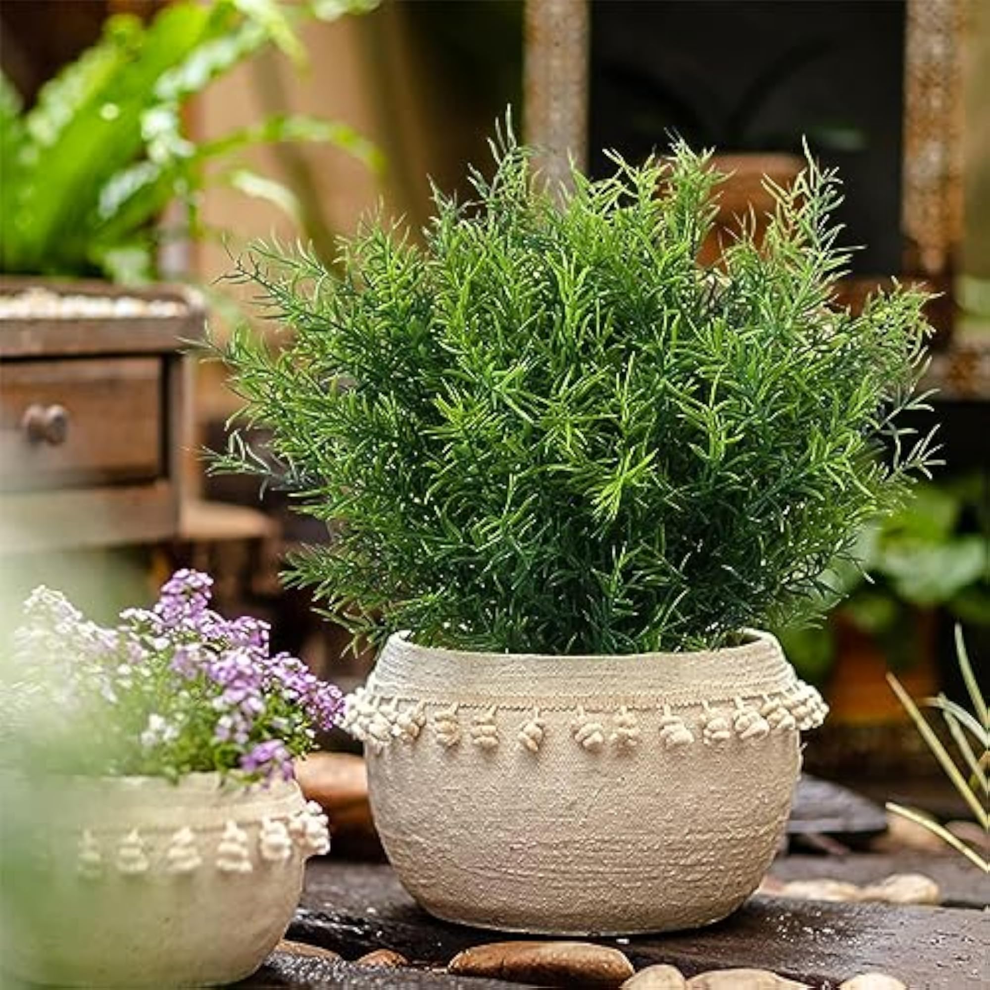 Artificial Plants Flowers Grass Shrubs for Outdoor Decoration