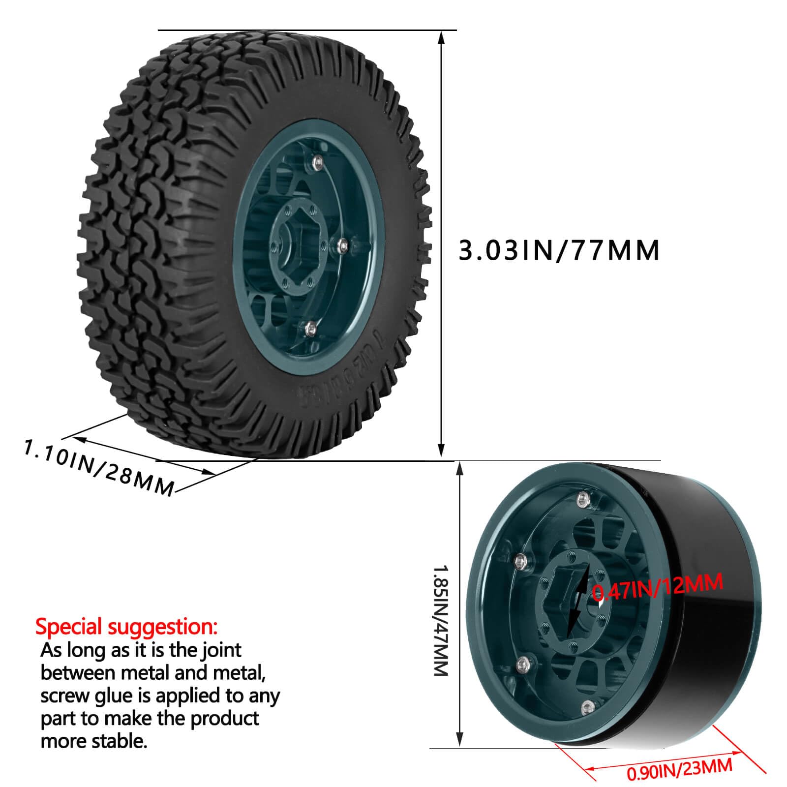 Amazon | hopsupRC 1.55 RCタイヤ 1/10 D90 TF2 タミヤ CC01 CC02 LC70