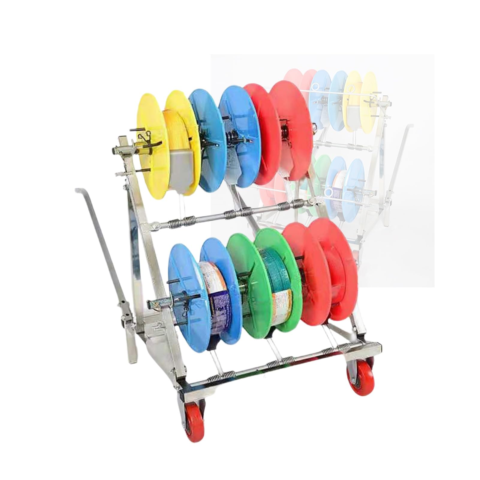 WDSOPK Wire Spool Rack,Cable Spool Dispenser,Cable Roll Holder for Industrial Workplace,Wire Dispenser Organizer,for Electrical (6 Rods Wire)