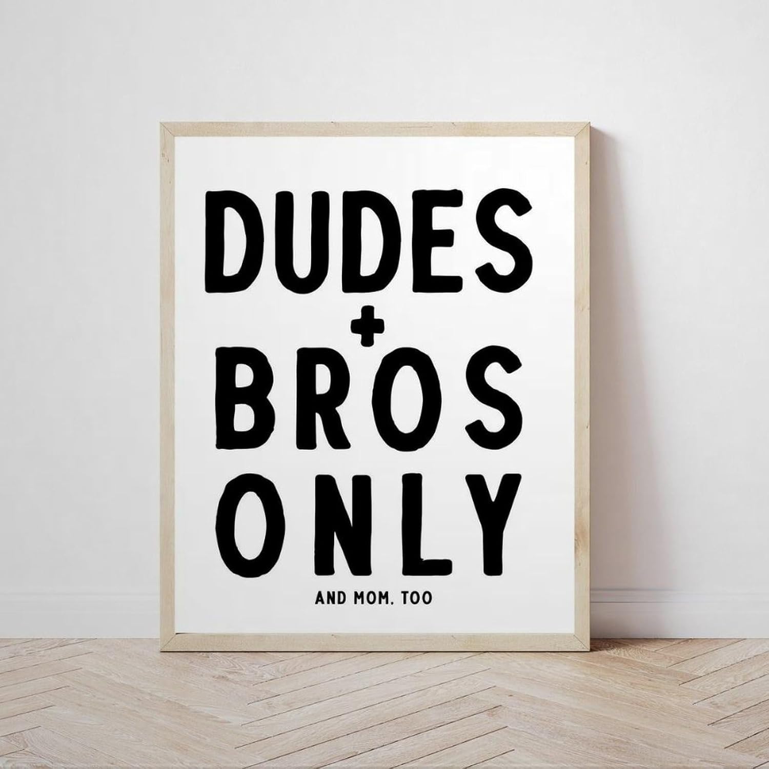 HaHciioo 40x50cm Boys Room Print, Dudes And Bros, Boy Bedroom Wall Art, Kids Room Sign, Black And White Playroom, Boy Nursery Wall Decor, Play Room Ideas