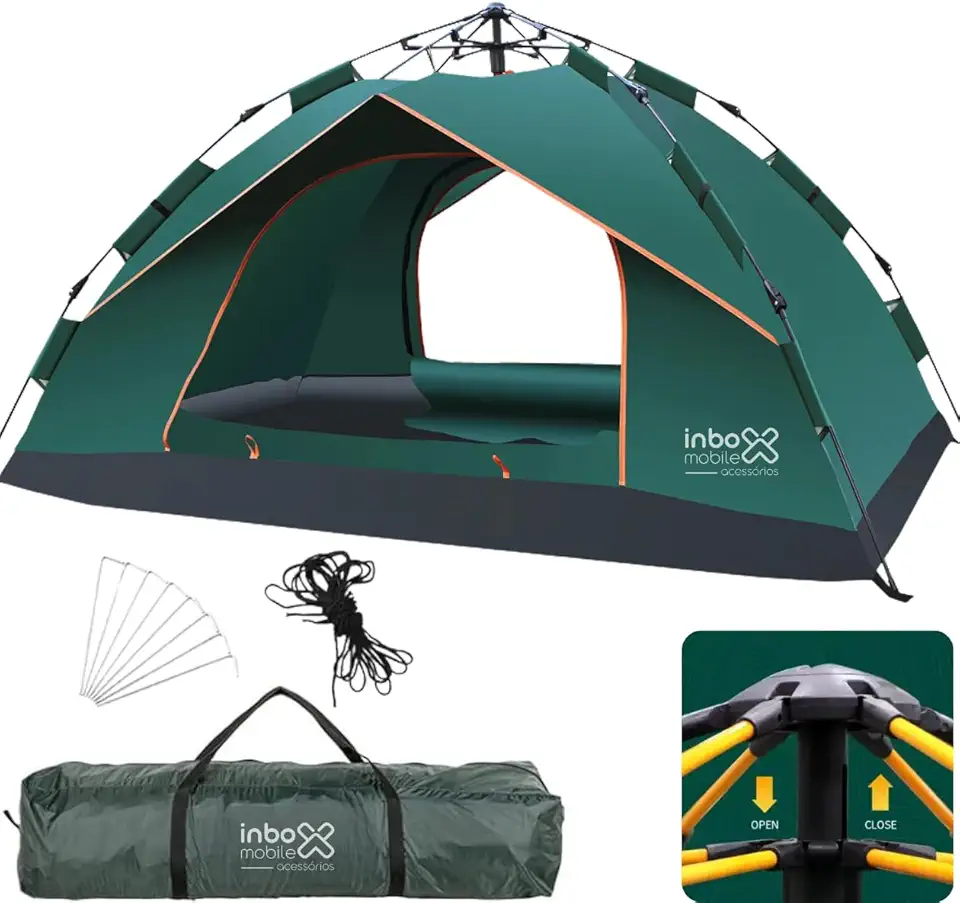 Barraca Acampamento Camping 4 Pessoas Impermeavel Automatica Inboxmobile