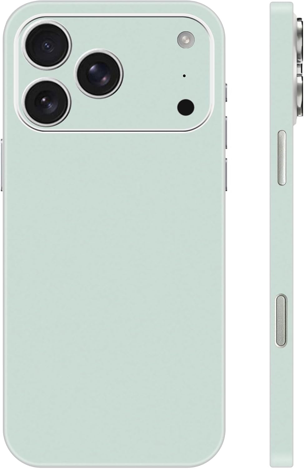 Solid Color Skin Wrap Compatible with iPhone 17 Pro Max (Light Green)