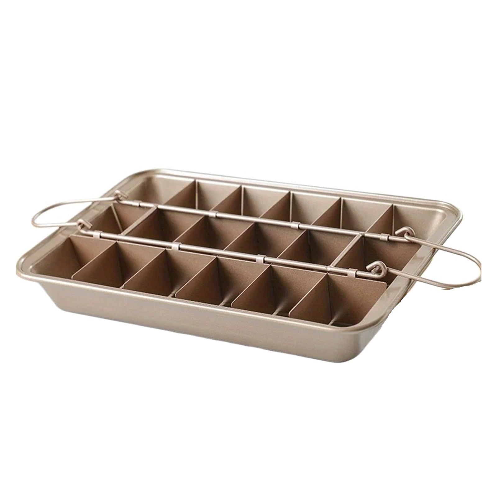 Generico 1 tortiera con divisori (12,2''x7,7'') Teglia quadrata antiaderente for pane in acciaio inossidabile