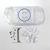 Hzxkqmil 交換用フルハウジングシェルケース Sony PSP 3000 PSP3000コンソール用 フロントバックカバー フェイスプレート ボタンネジセット 透明ホワイト