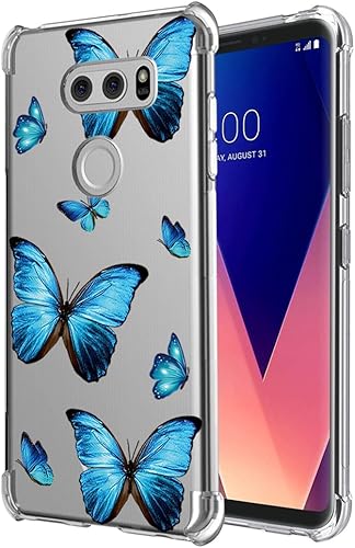 Funda para LG V30/V30S ThinQ/V35 ThinQ/V30+/V30 Plus, US998 Linda funda, transparente y flexible TPU funda de silicona suave de goma suave para LG