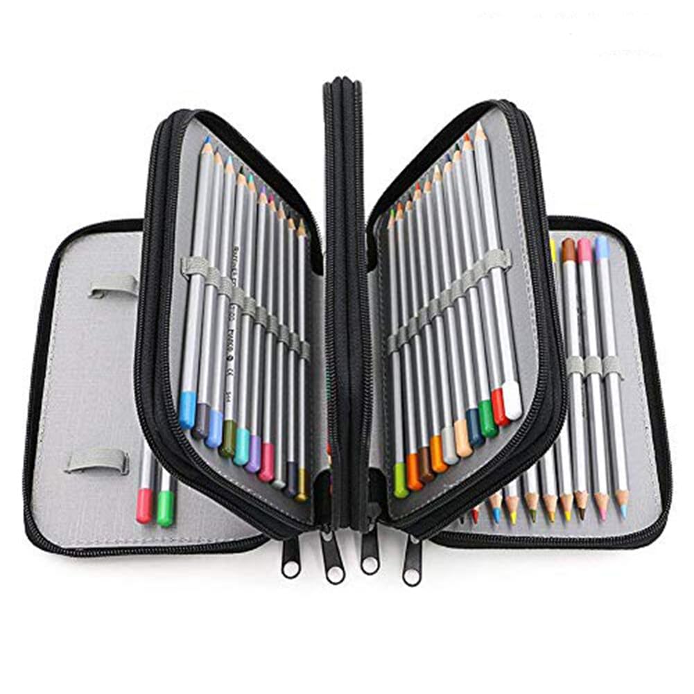 ToWinle Super Large Capacity Pencil Case 72 Slots, Coloured Pencils Holder, Student Stationary Case