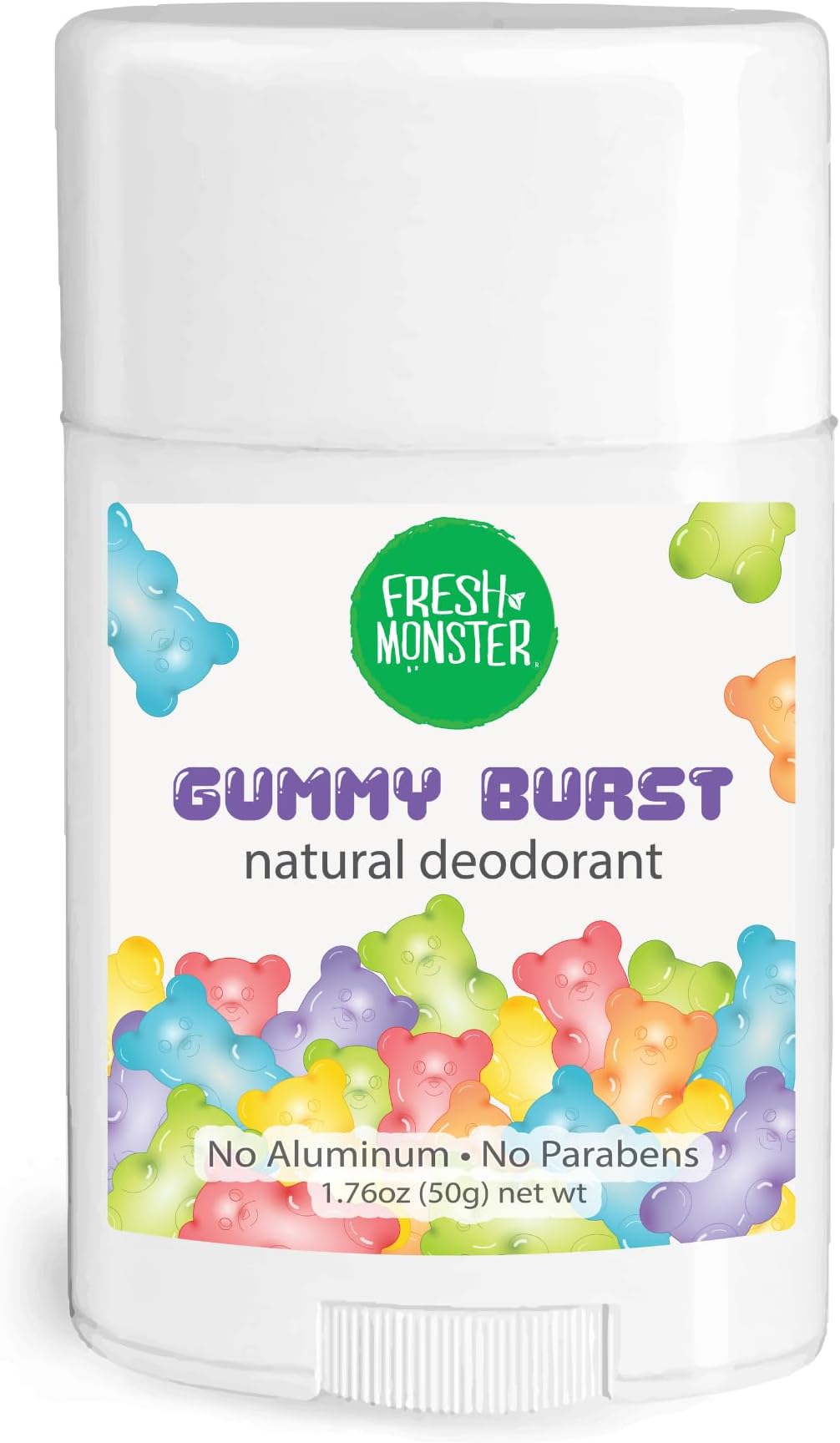 Natural Deodorant For Kids And Teens | Aluminum Free, Paraben Free, Hypoallergenic | Gummy Burst Scent (1.76Oz)
